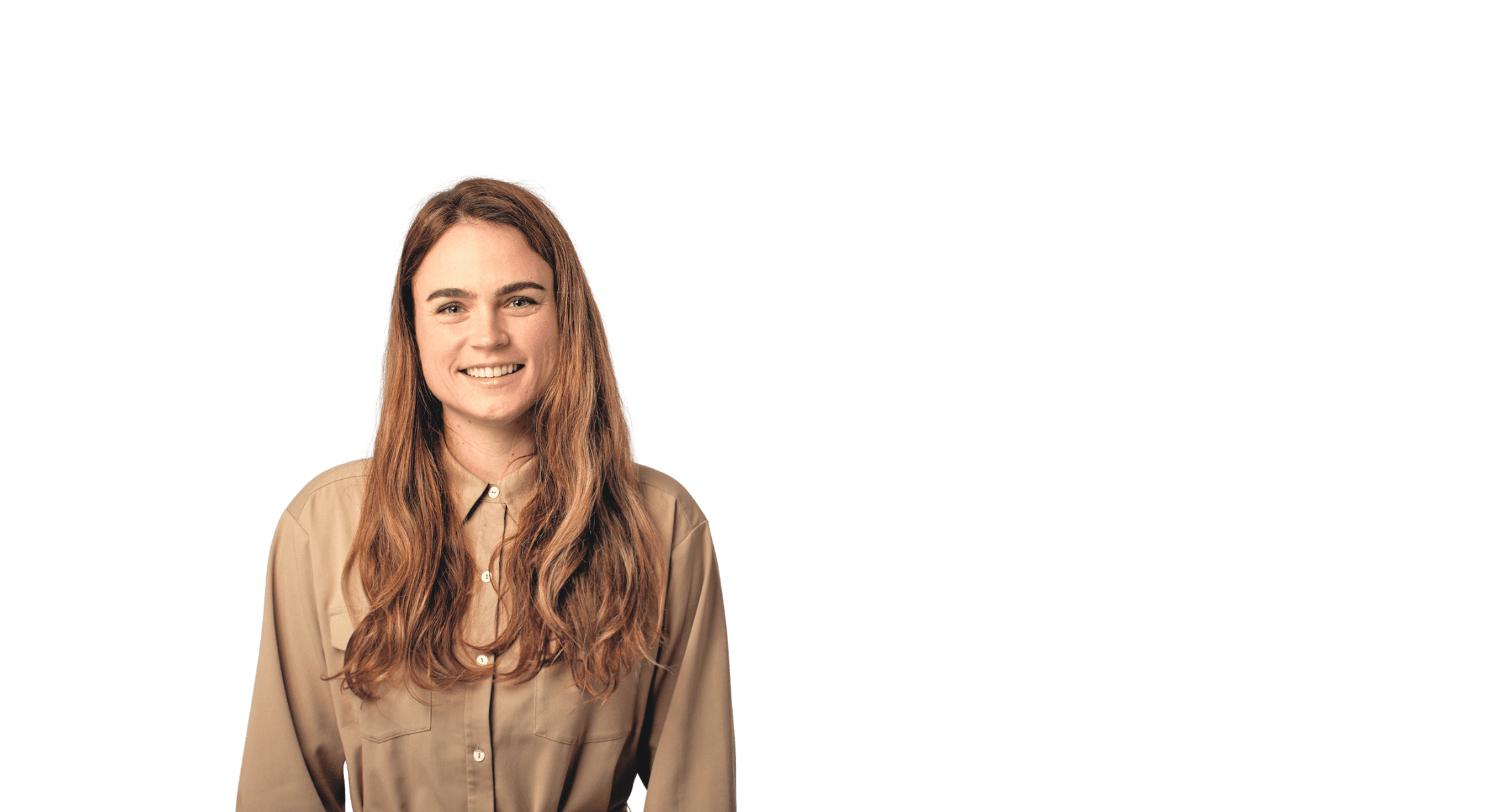 Lachende vrouwelijke adviseur van dpi